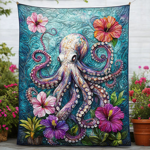 Floating Inkform Quilted Blanket