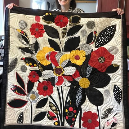 Floral Energy Quilted Blanket