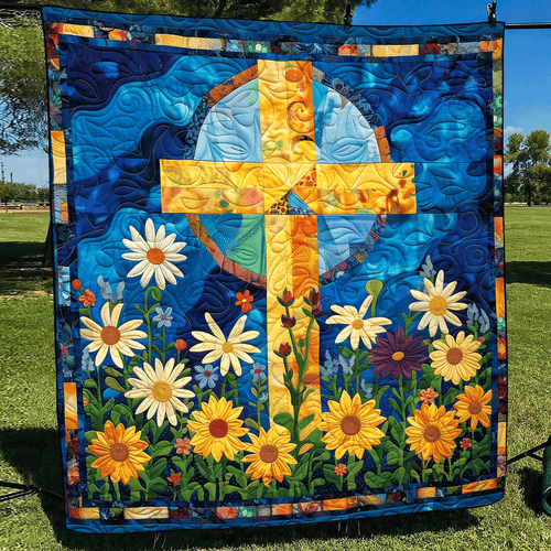 Floral Faith Quilted Blanket