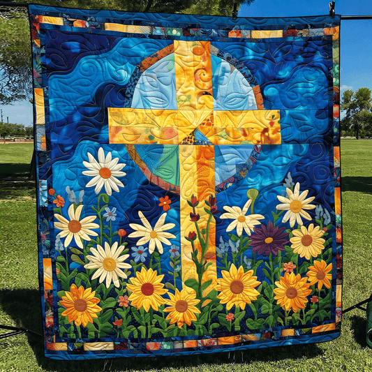 Floral Faith Quilted Blanket