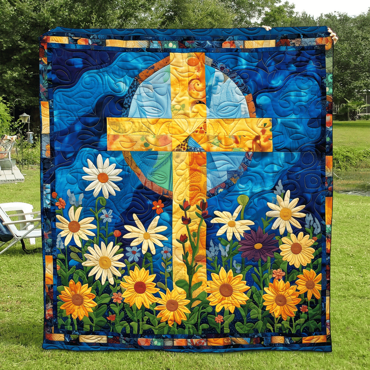 Floral Faith Quilted Blanket