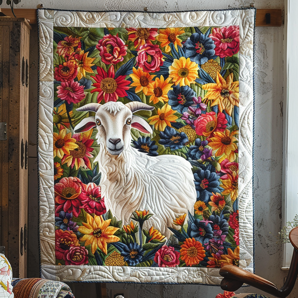 Floral Guardian Quilted Blanket