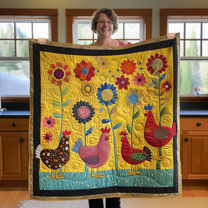 Floral Meadow Quilted Blanket