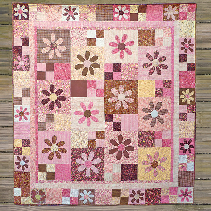 Floral Mosaic Quilted Blanket