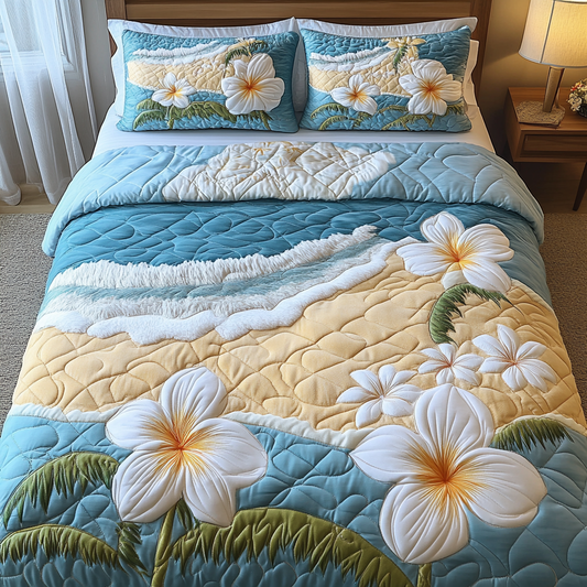 Floral Breeze 3-Piece Quilted Bedding Set