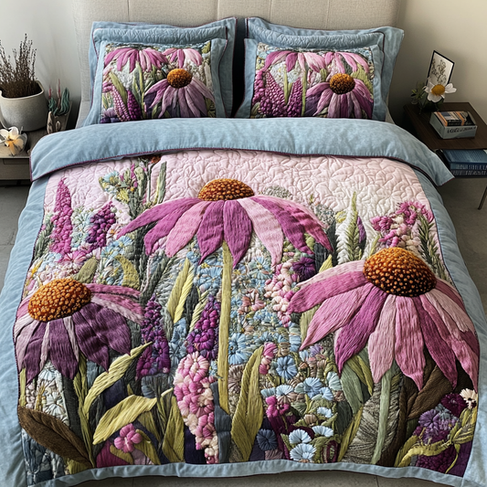 Floral Dream 3-Piece Quilted Bedding Set