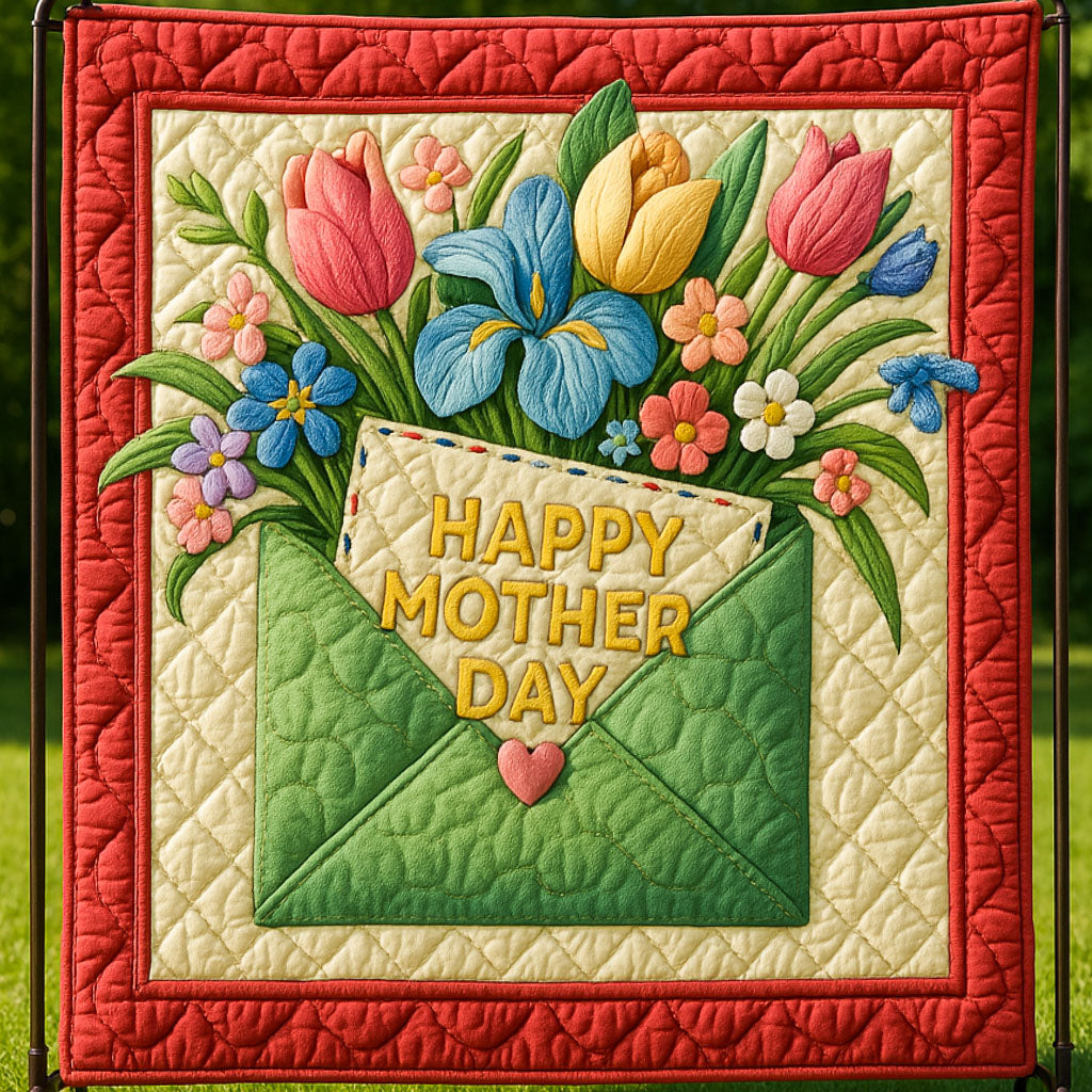 Floral Envelope Quilted Blanket