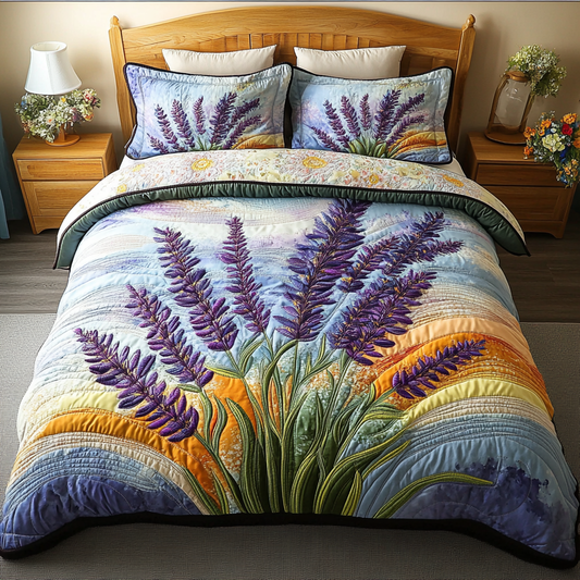 Floral Essence 3-Piece Quilted Bedding Set