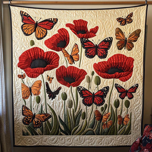 Floral Flutter Quilted Blanket