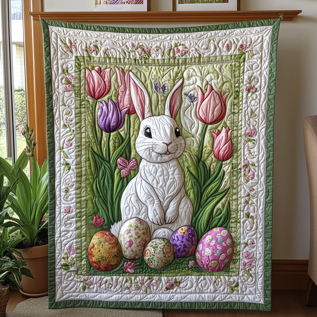 Floral Hallelujah Quilted Blanket