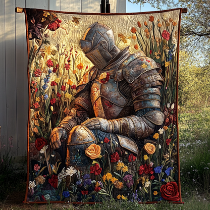Floral Knight Quilted Blanket