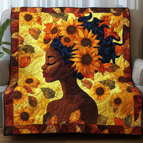 Floral Majesty Quilted Blanket