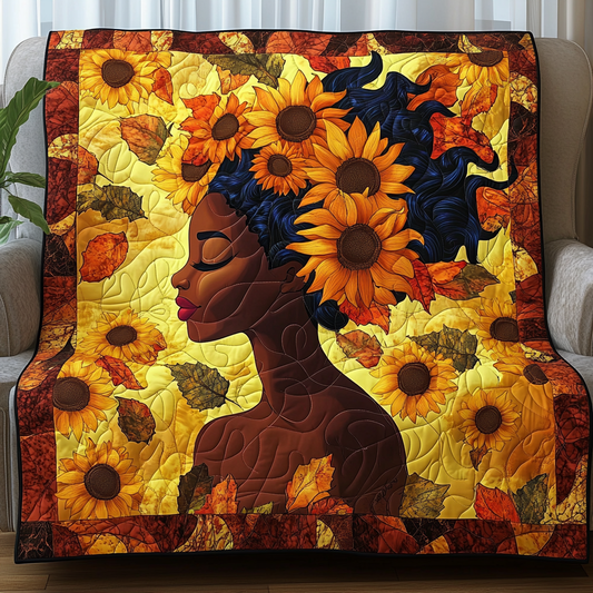 Floral Majesty Quilted Blanket