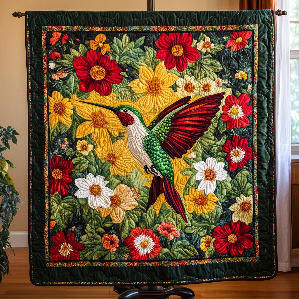 Floral Melody Quilted Blanket
