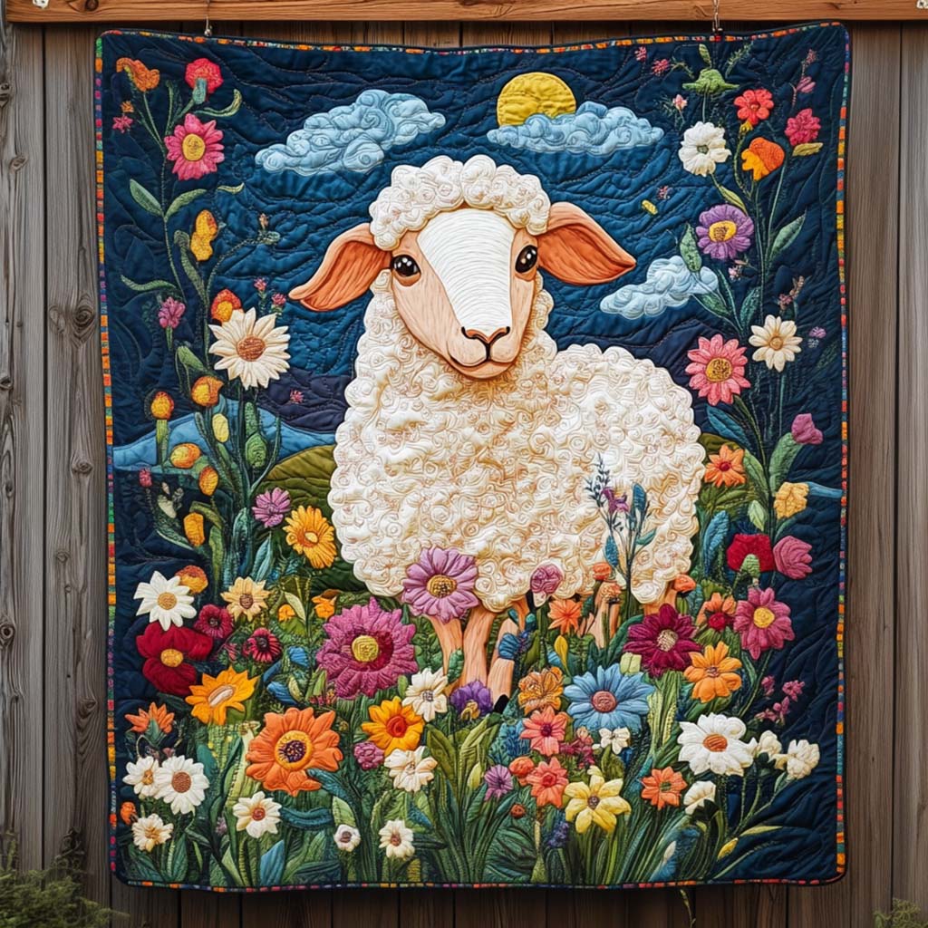 Floral Pastures Quilted Blanket
