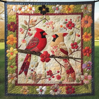 Floral Perch Quilted Blanket