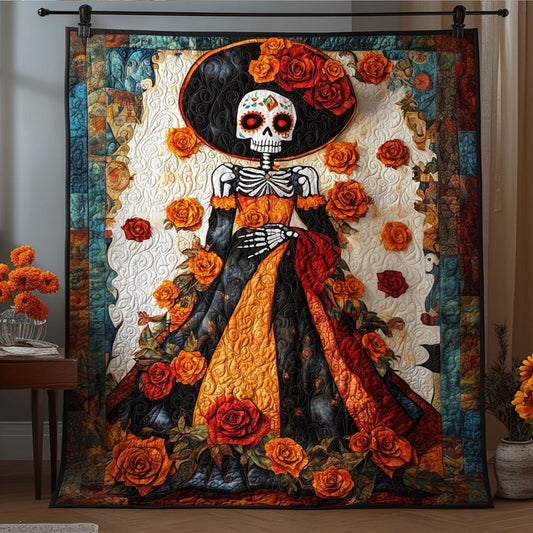 Floral Remembrance Quilted Blanket