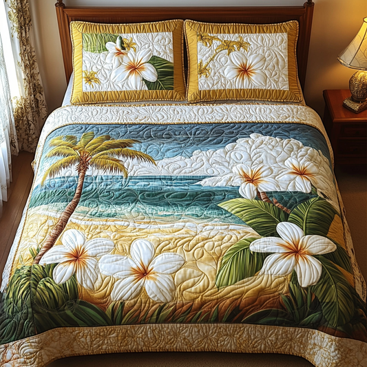 Floral Serenity 3-Piece Quilted Bedding Set