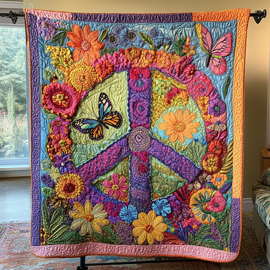 Floral Serenity Quilted Blanket