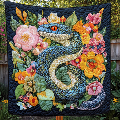 Floral Viper Quilted Blanket