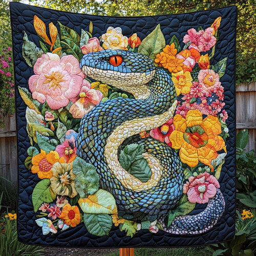 Floral Viper Quilted Blanket