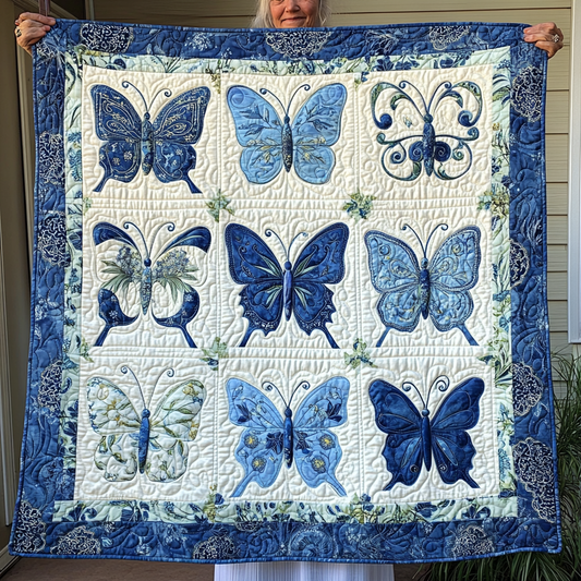 Floral Wings Quilted Blanket