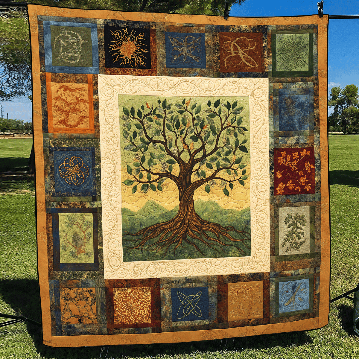 Flourishing Spirit Quilted Blanket