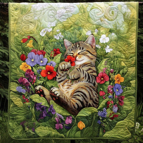 Flower Bed Bliss Quilted Blanket