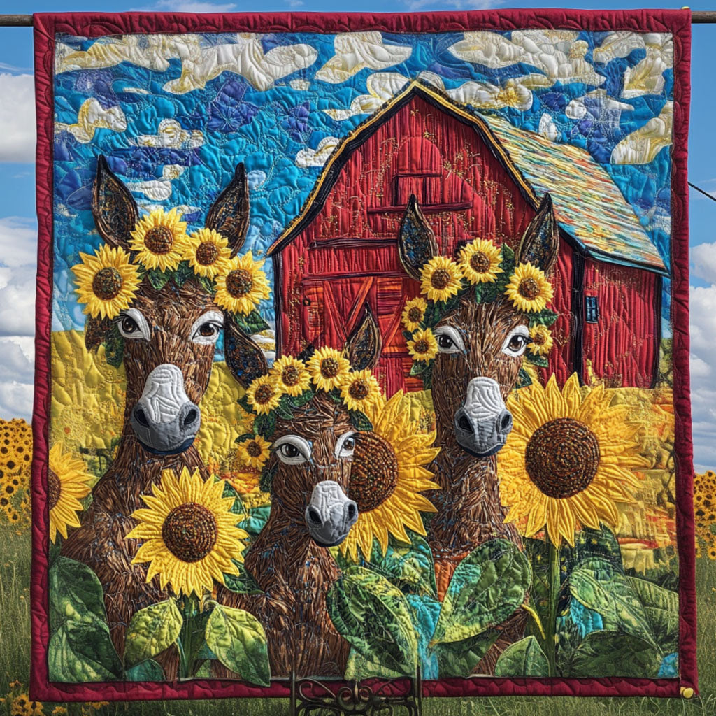 Flower Piggies Quilted Blanket