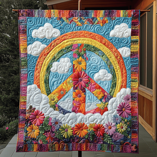 Flower Power Bliss Quilted Blanket