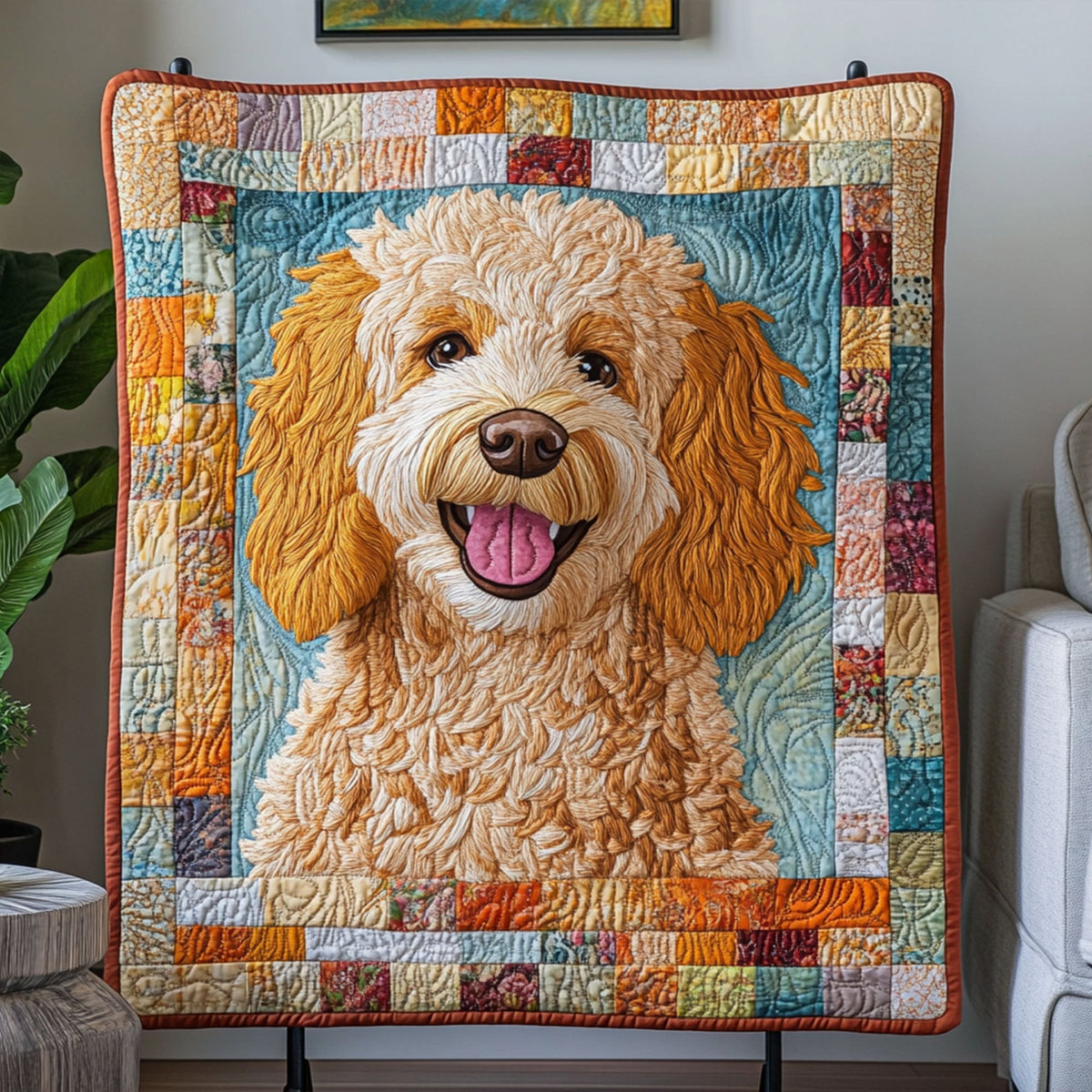 Fluffy Sunshine Quilted Blanket