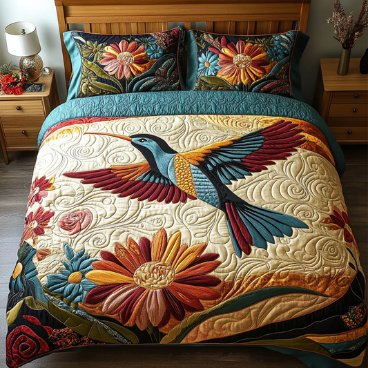 Flutter Breeze 3-Piece Quilted Bedding Set