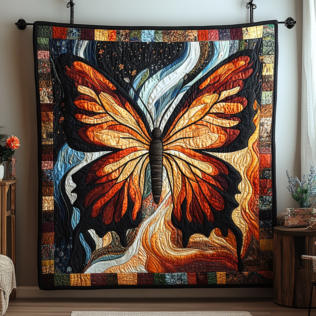 Flutter Garden Quilted Blanket