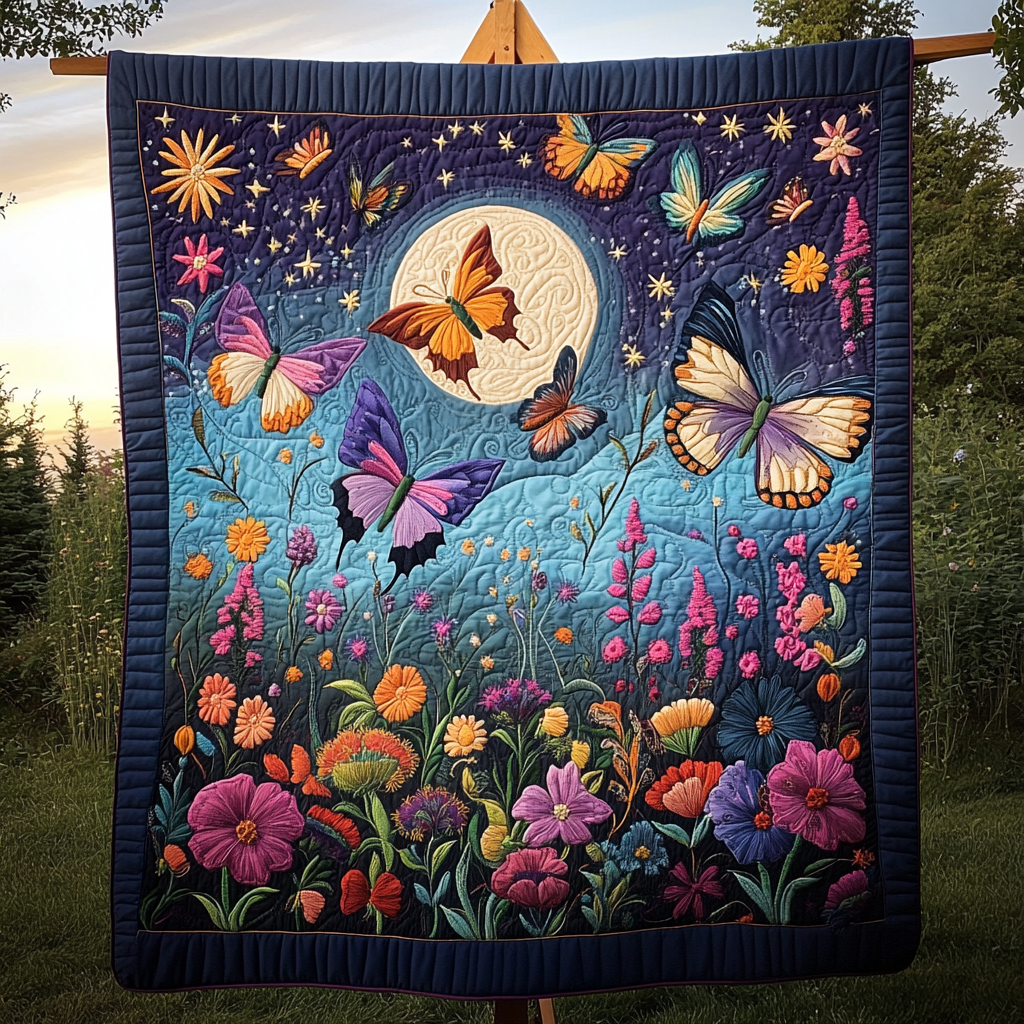 Fluttering Grace Quilted Blanket