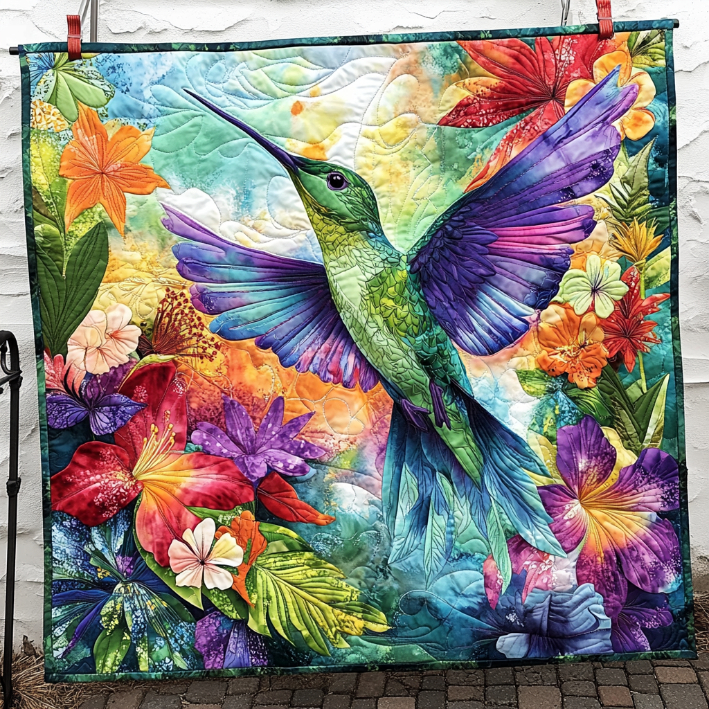 Fluttering Harmony Quilted Blanket