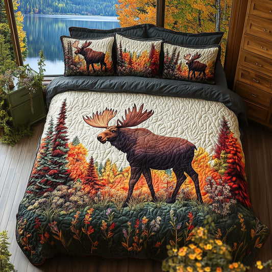 Foliage Stroll 3-Piece Quilted Bedding Set