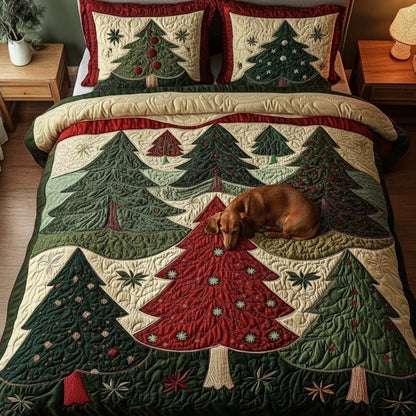 Forest Of Joy 3-Piece Quilted Bedding Set