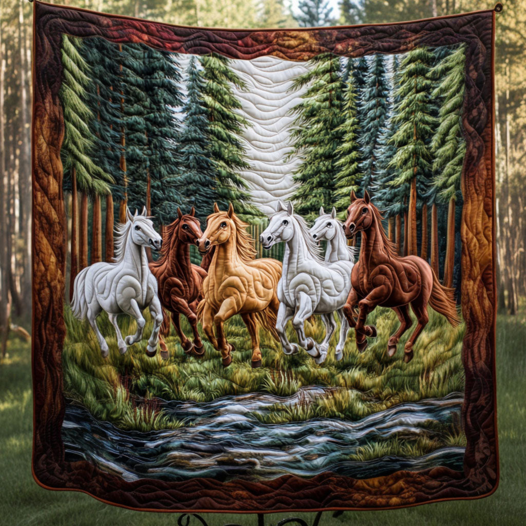 Forest Charge Quilted Blanket