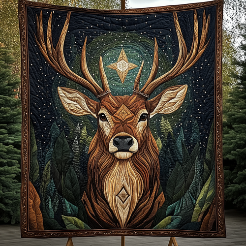 Forest Elegance Quilted Blanket