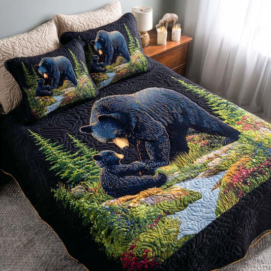 Forest Embrace 3-Piece Quilted Bedding Set