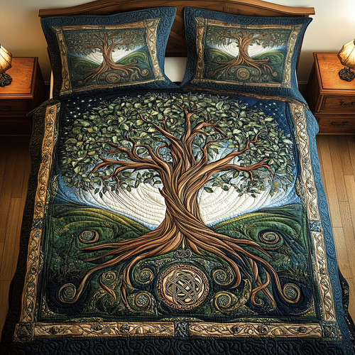 Forest Guardian Haven 3-Piece Quilted Bedding Set