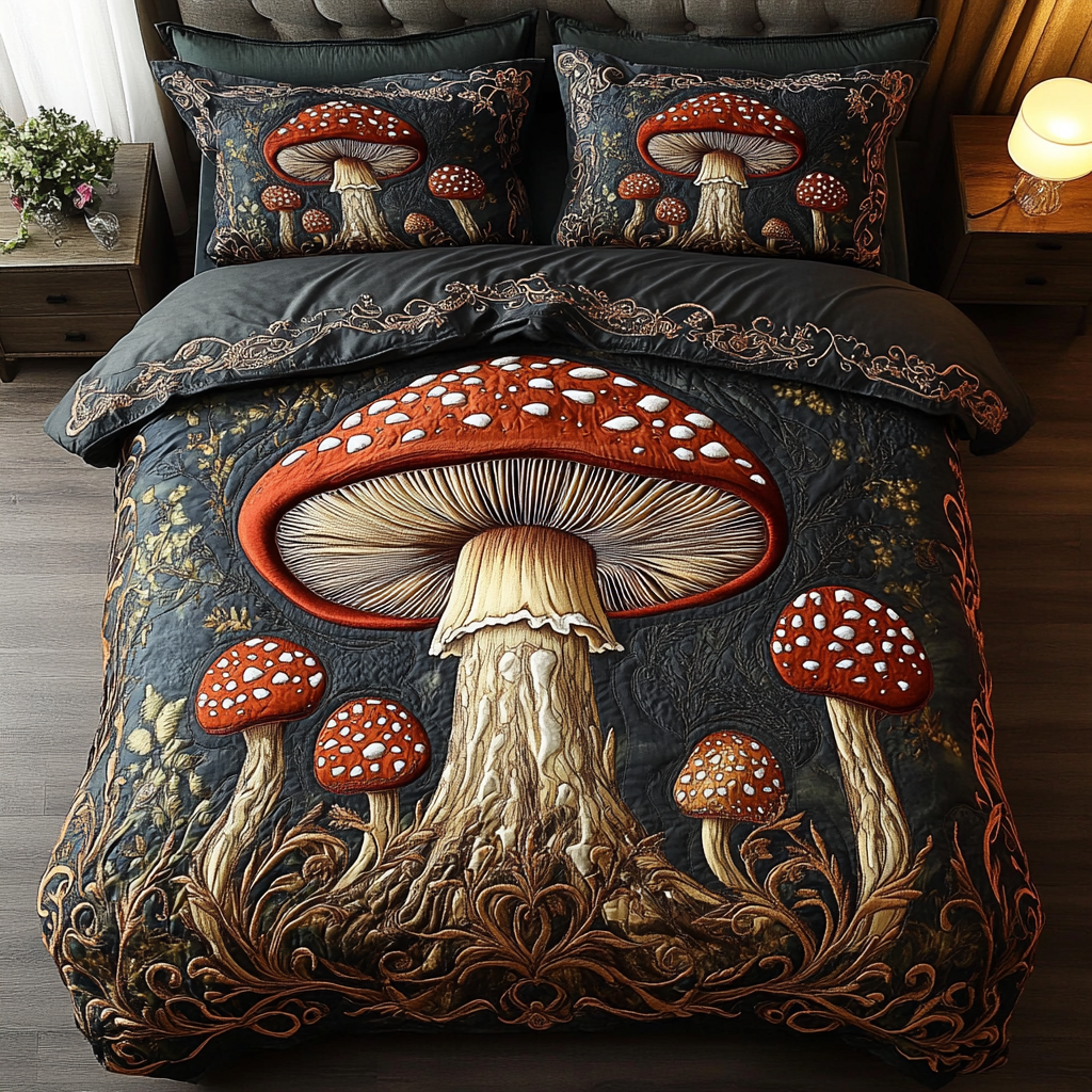 Forest Magic 3-Piece Quilted Bedding Set