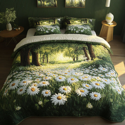 Forest Meadow 3-Piece Quilted Bedding Set
