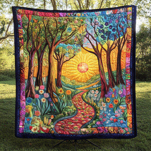 Forest Path Quilted Blanket