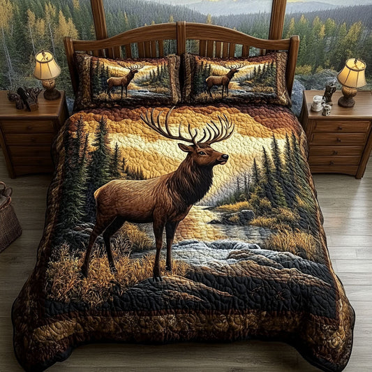 Forest Trail Comfort 3-Piece Quilted Bedding Set