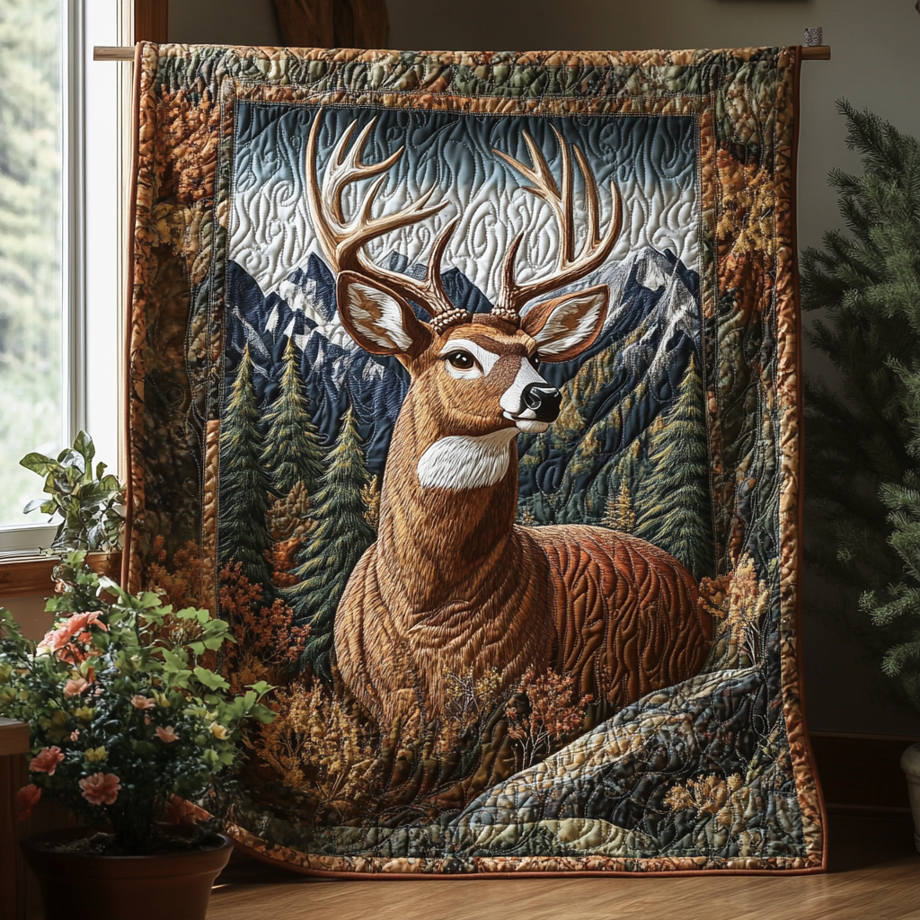 Forest Trails Quilted Blanket