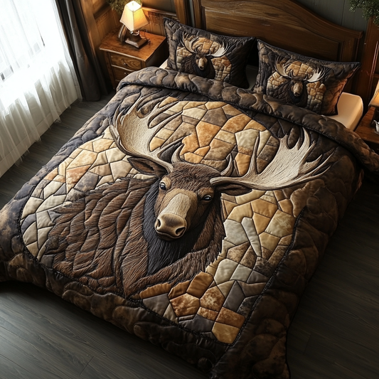 Forest Wanderer 3-Piece Quilted Bedding Set