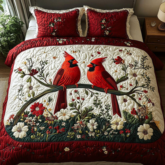Cardinal 3-Piece Quilted Bedding Set