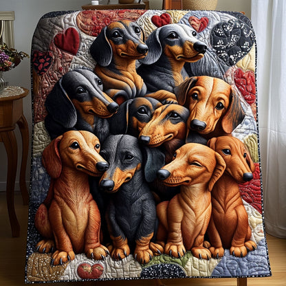 Forever Dachshund Quilted Blanket