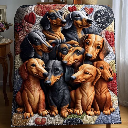 Forever Dachshund Quilted Blanket
